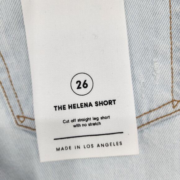 GRLFRND Denim Cut Off High Rise Light Wash Helena Shorts On The Horizon Size 26 - Picture 4 of 6